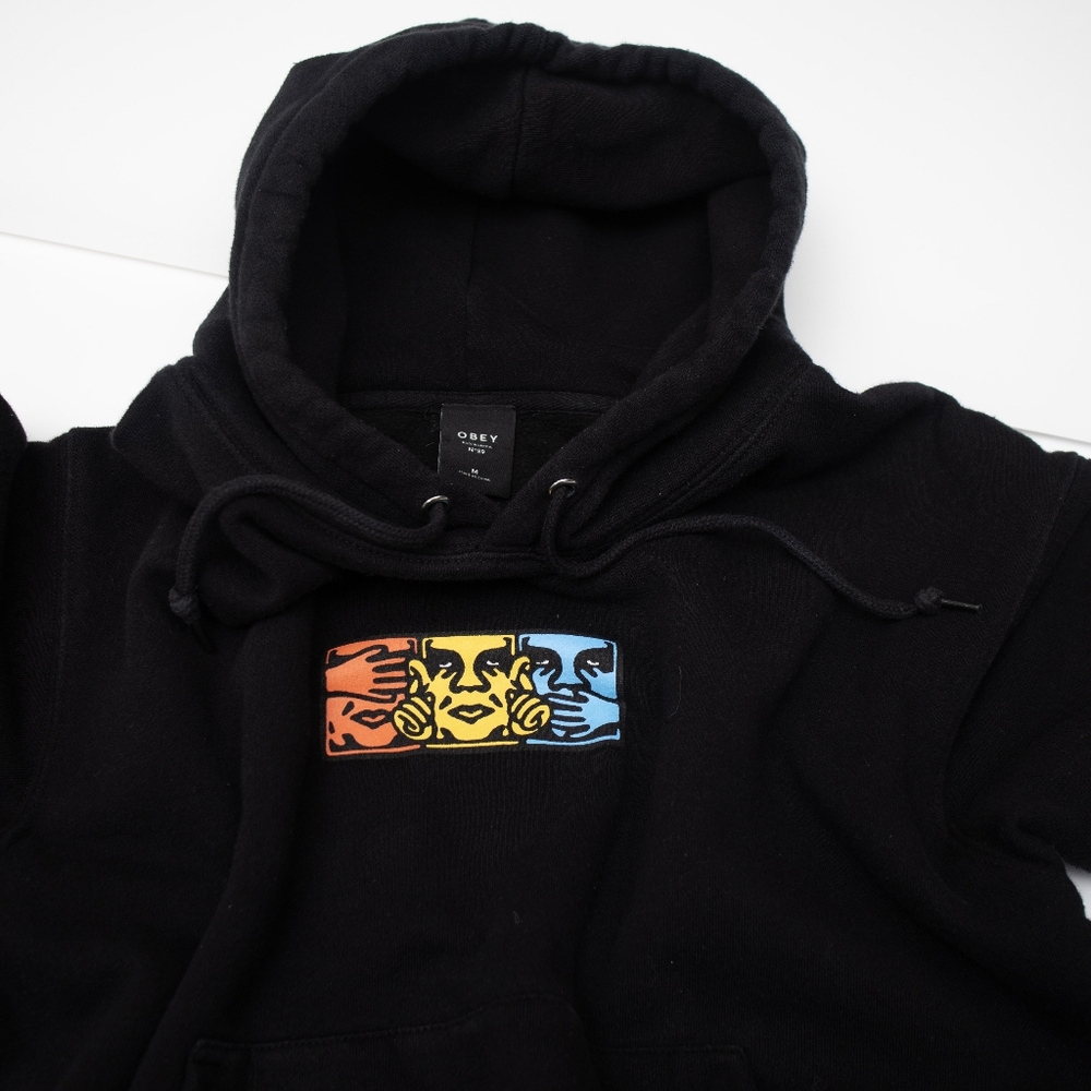 Obey "No Evil" Hoodie Size Medium